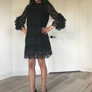 Black lace dress with cute 3/4 sleeves